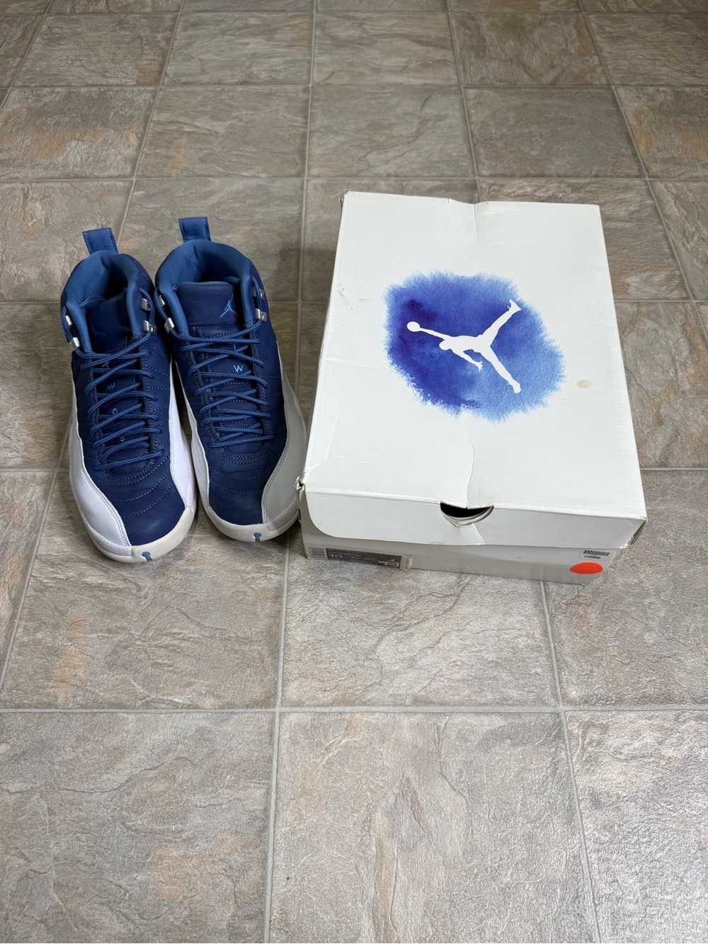 Air Jordan 12 Retro Indigo Mens Shoe Size 10 Blue 130690-404 Preowned
